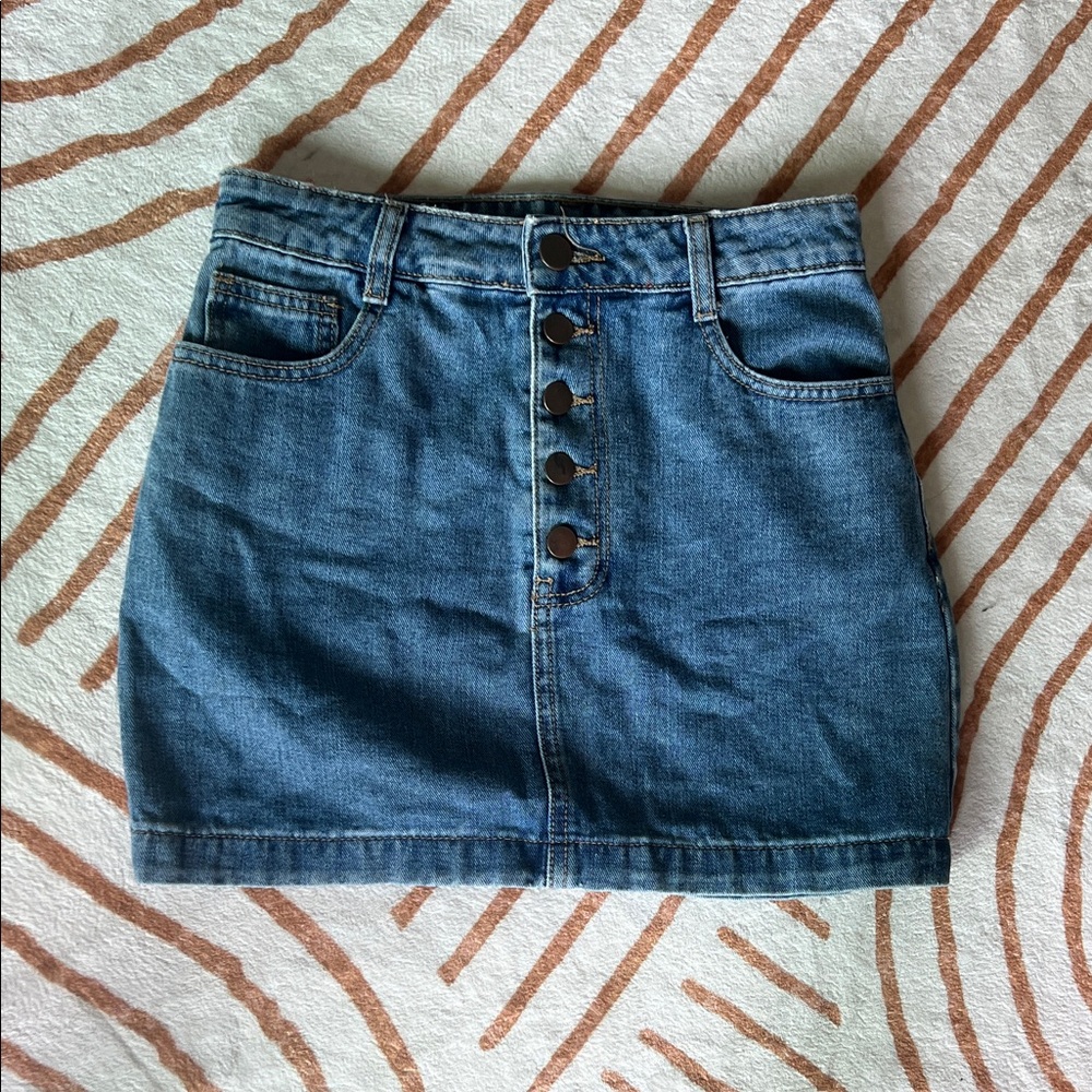 Forever 21 Blue Denim Mini Skirt